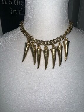Pebby Forevee Gold Spike Pendant Chain Necklace - Women Jewelry